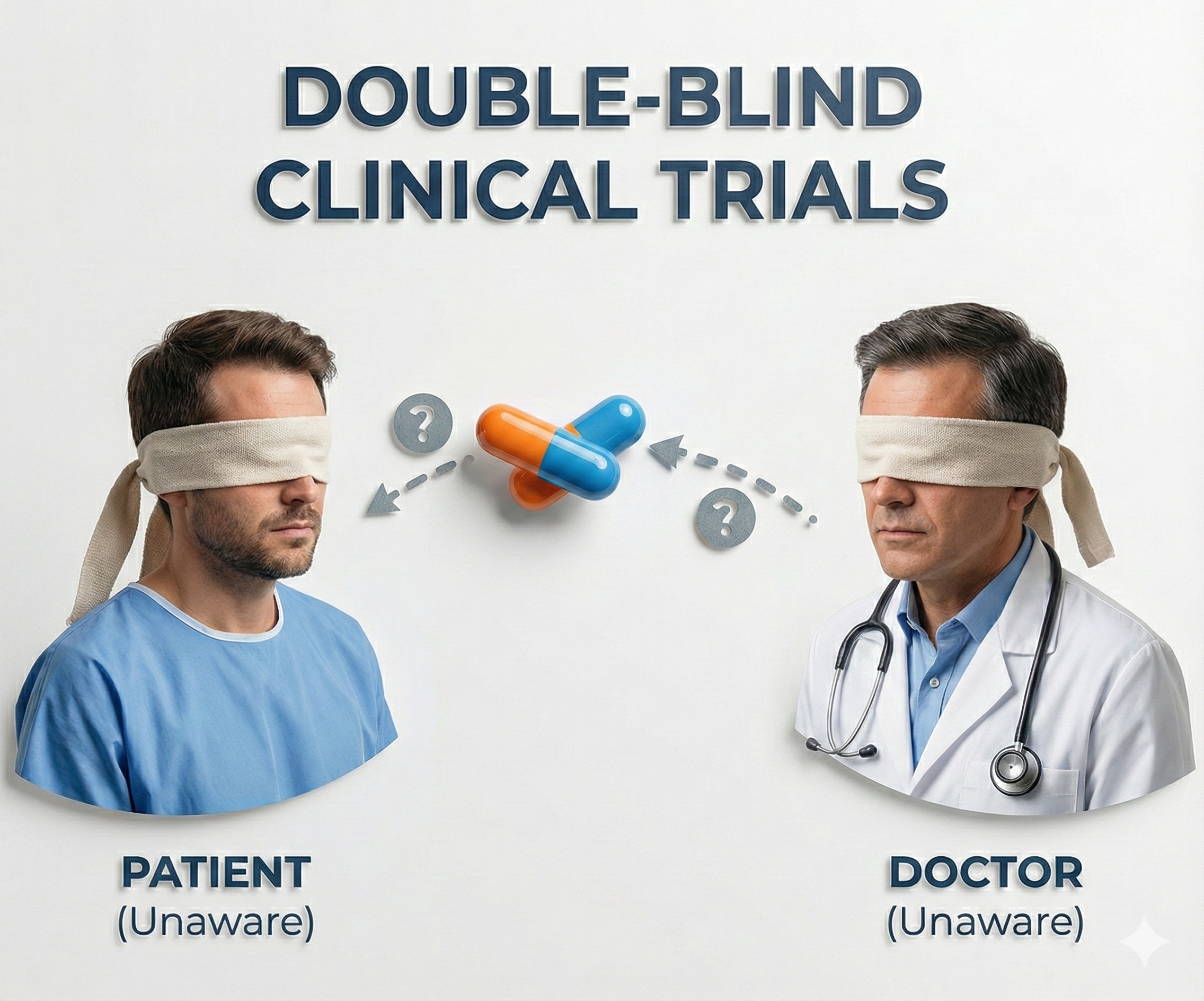 Double-blind trial diagram